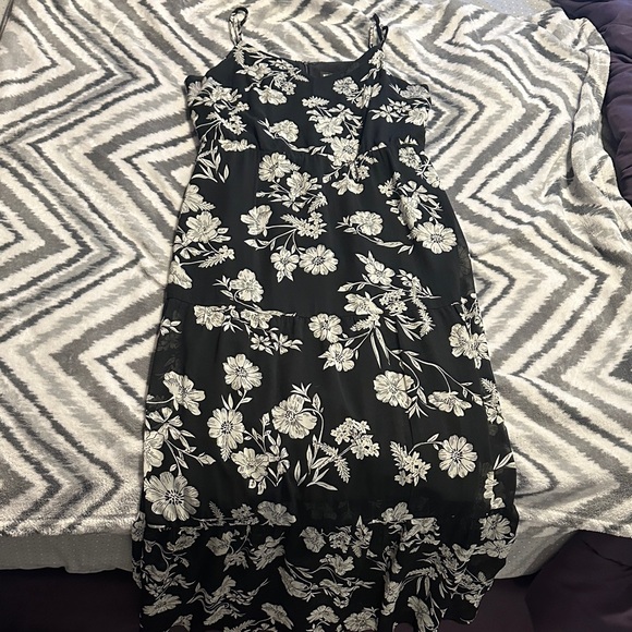 J. Crew Dresses & Skirts - J. Crew Black Maxi Dress with White Floral Print